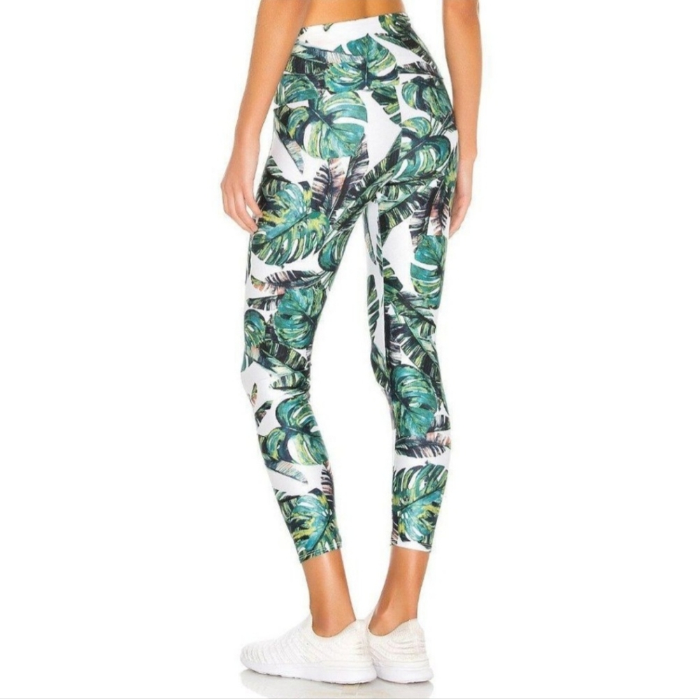 ONZIE Tropical Leaves Print High Basic Midi Leggings - Picture 3 of 12
